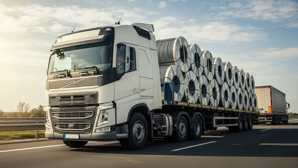 transporte aço e metais