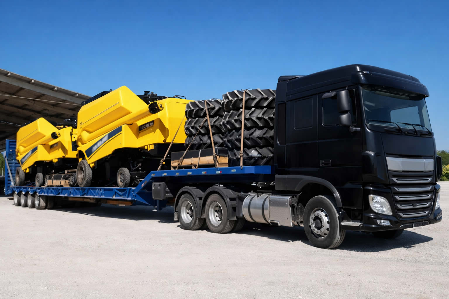 transporte carga pesada agronegócio, construção e indústria