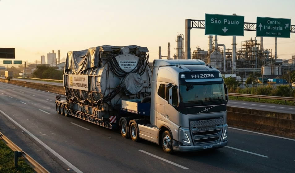 transporte de maquinas industriais