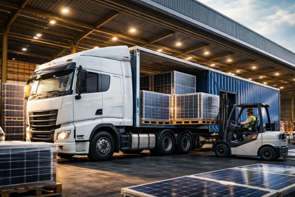 Transporte dedicado de placas solares