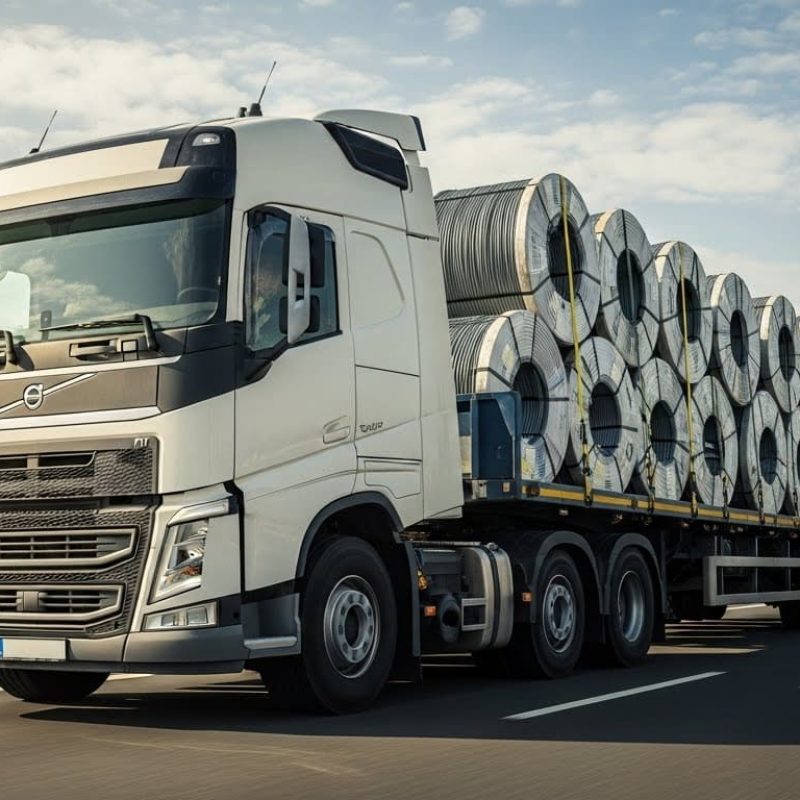 transporte aço e metais