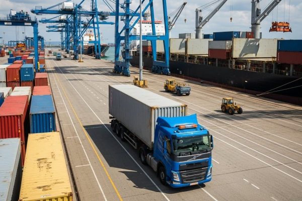 transporte de conteiner importação e importação dedicada